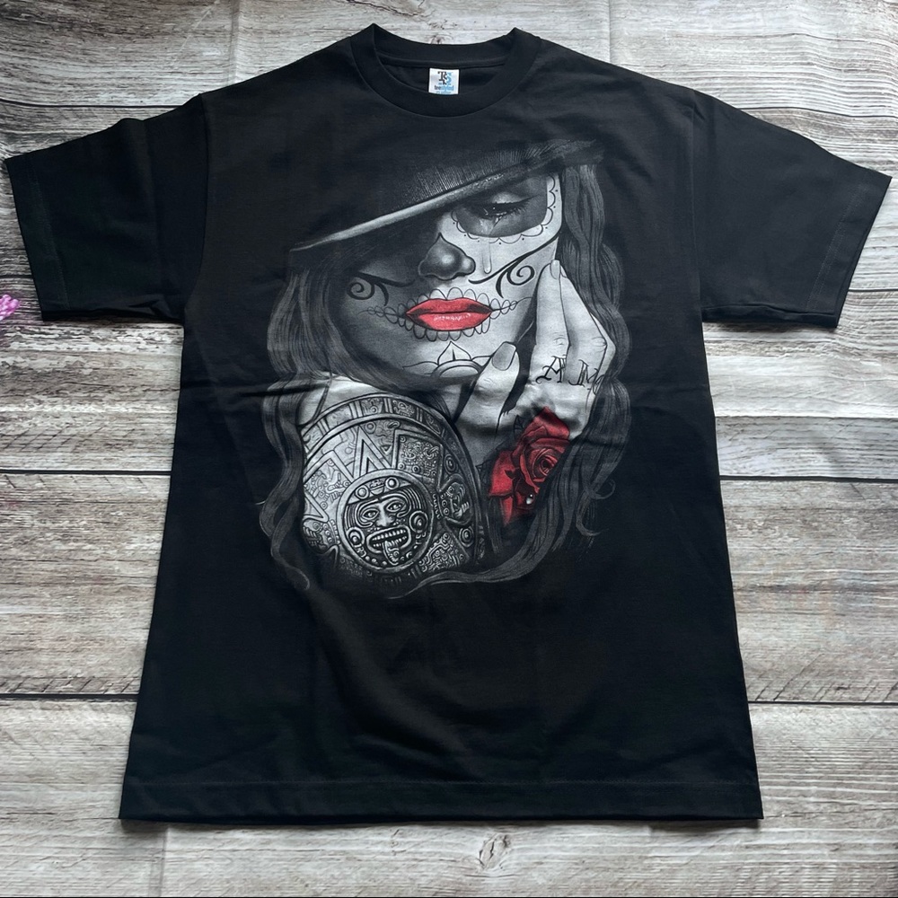 Bad Times Chicana Pop of Red T-Shirt